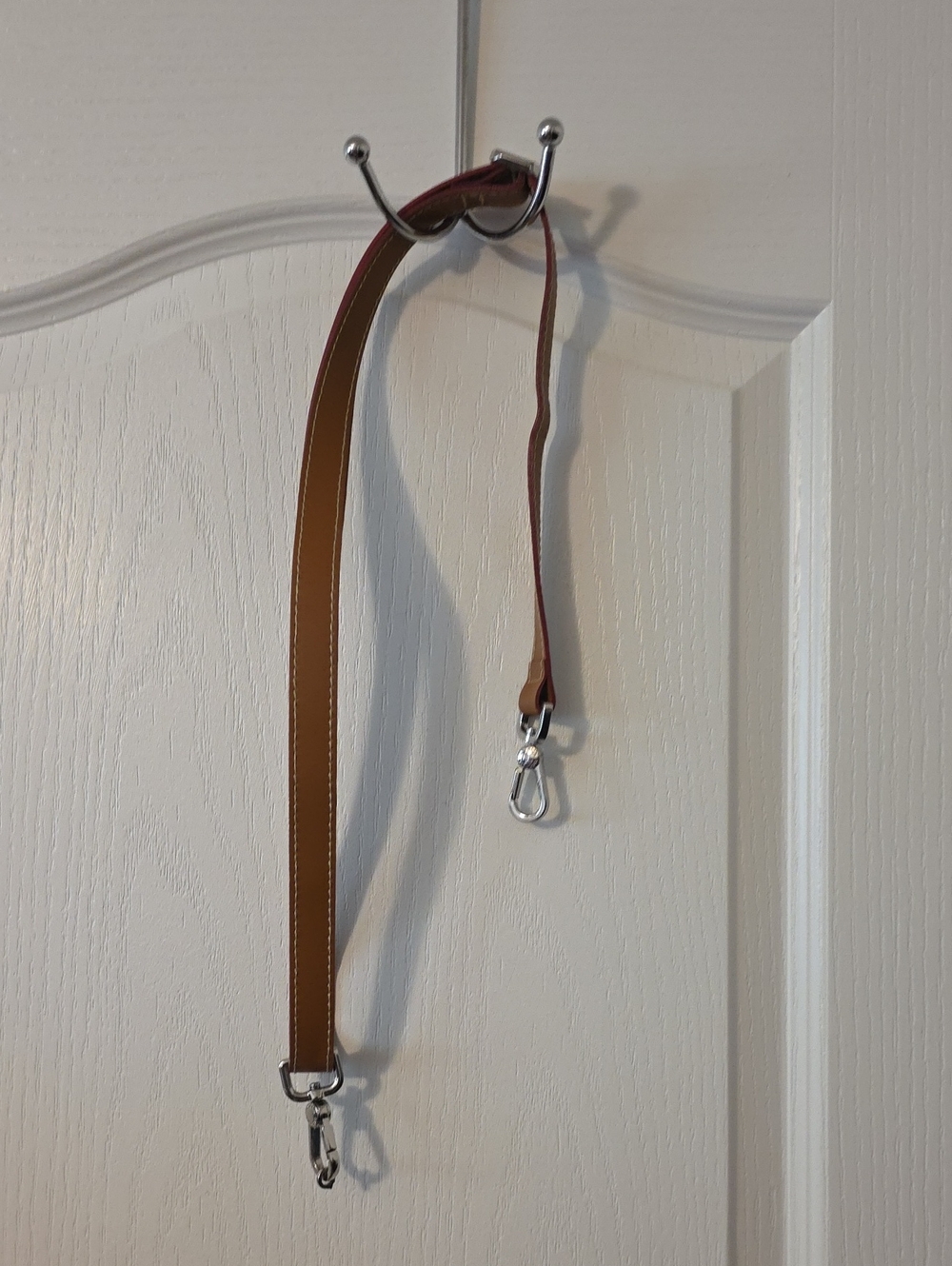 ARCADIA LEATHER CROSSBODYrossbody STRAPS - Brown - TAUPE